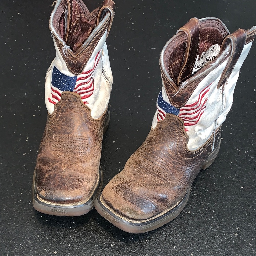Durango Kids Western Boots - lil rebel with 🇺🇸 - little boys 8